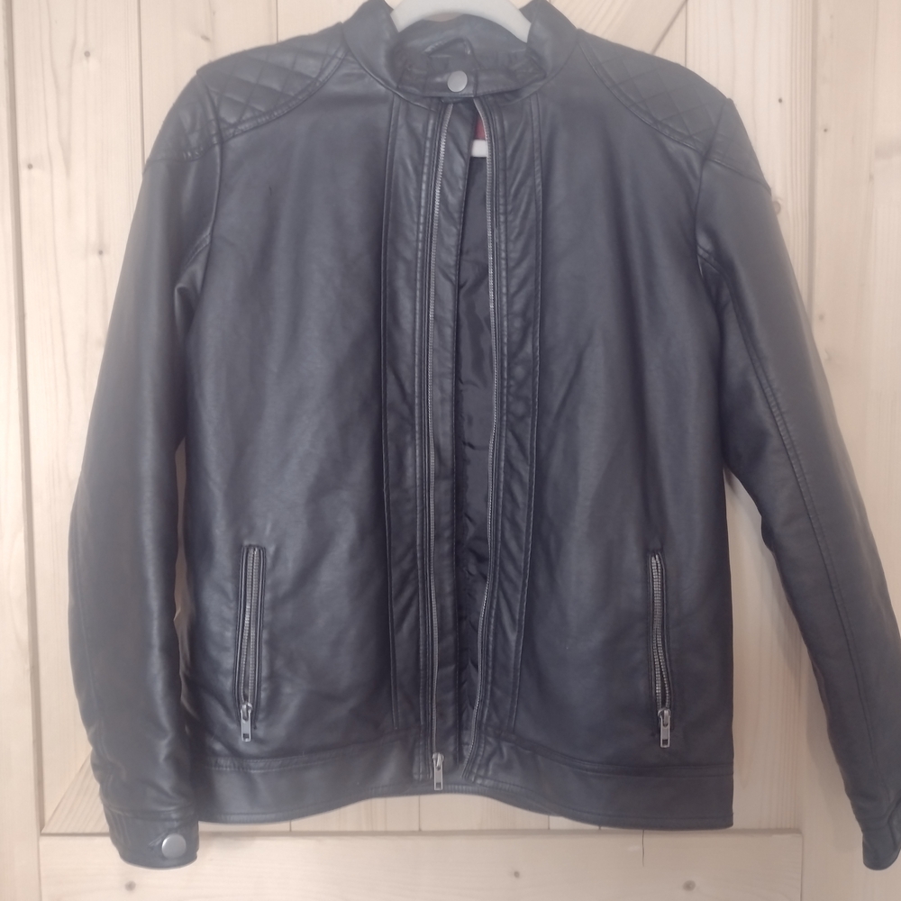 Arizona Jean Company Women's Black Leather Bomber Jacket
